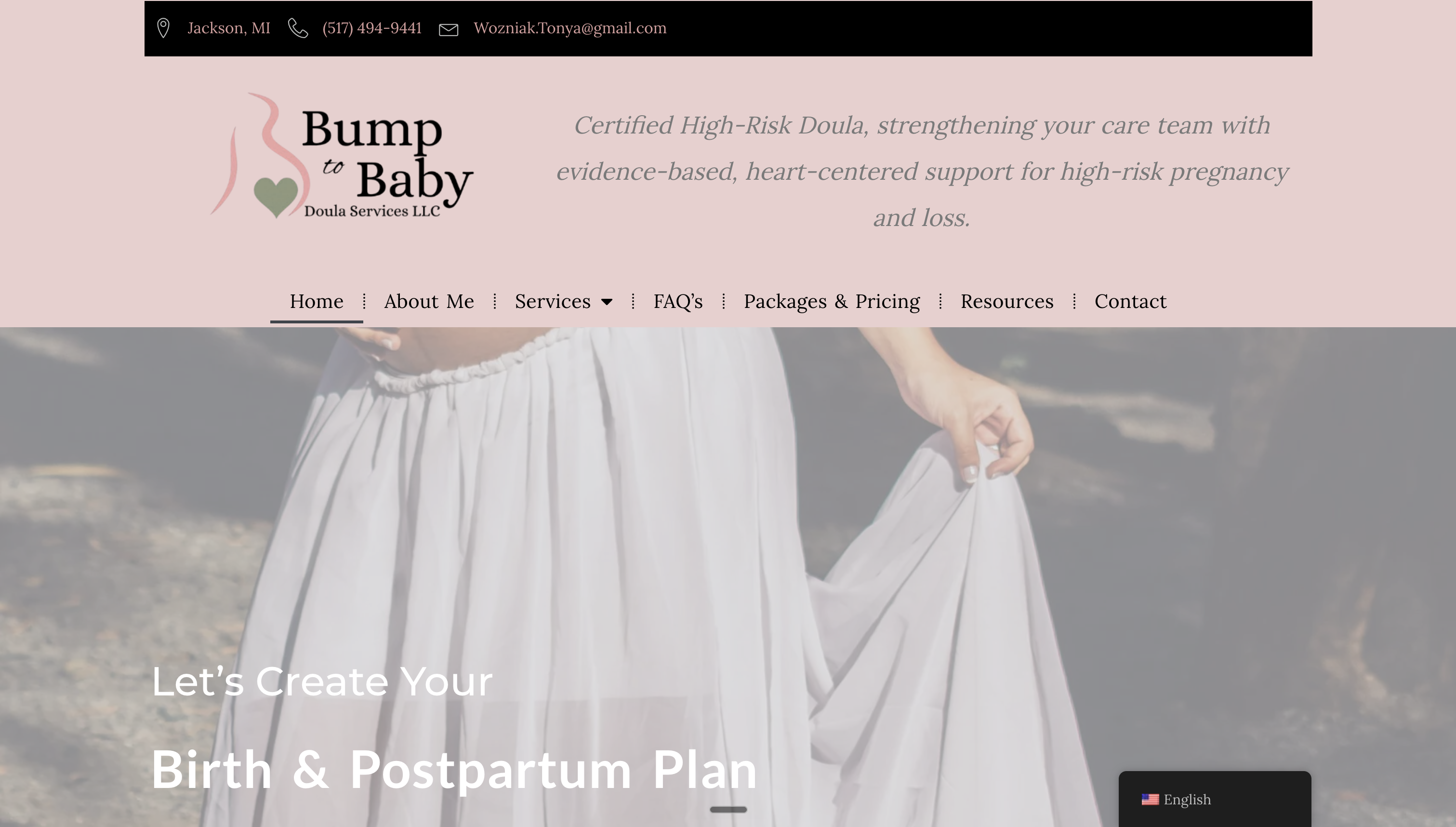 Bump to Baby Doula old WordPress website
