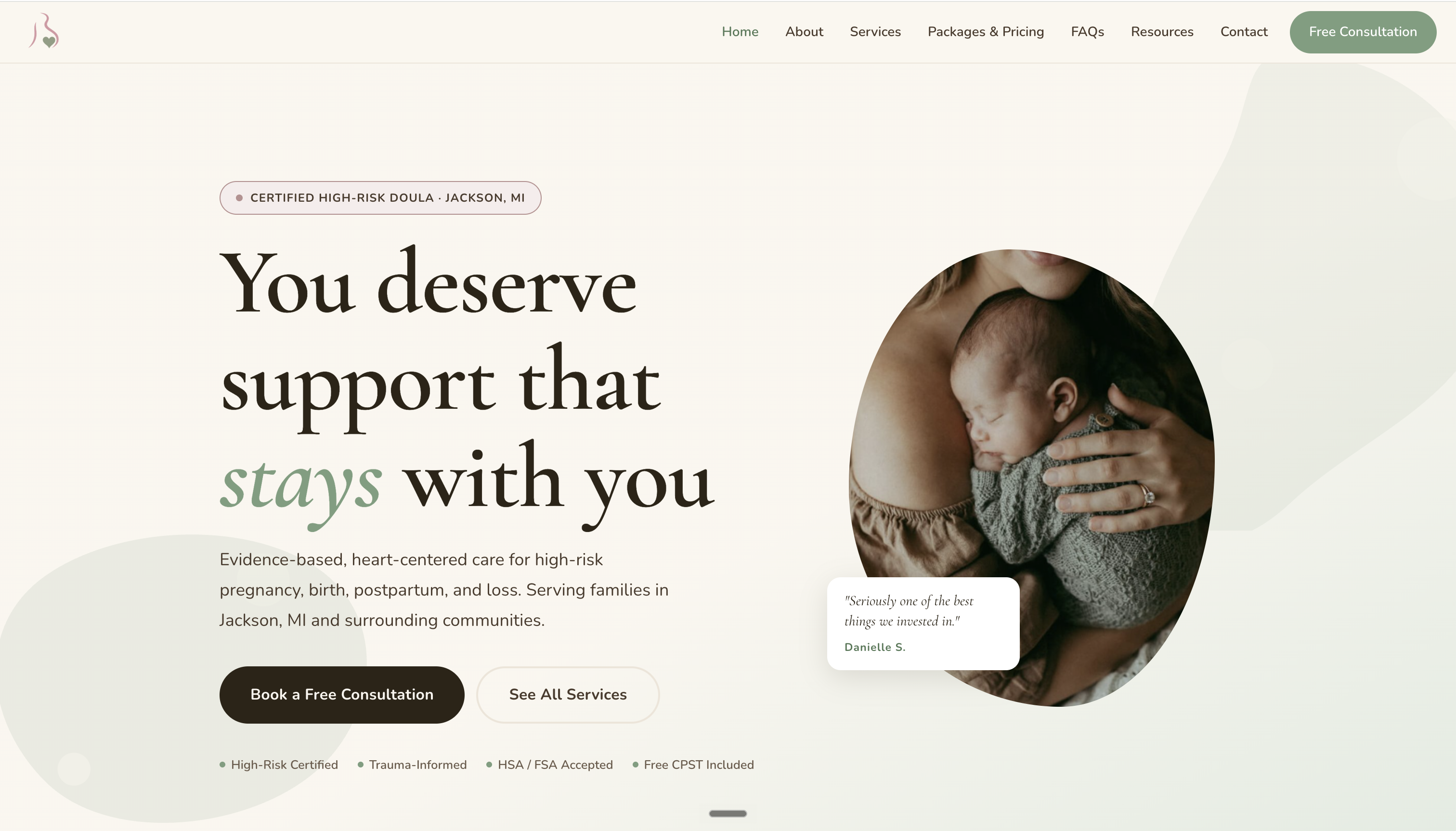 Bump to Baby Doula new website