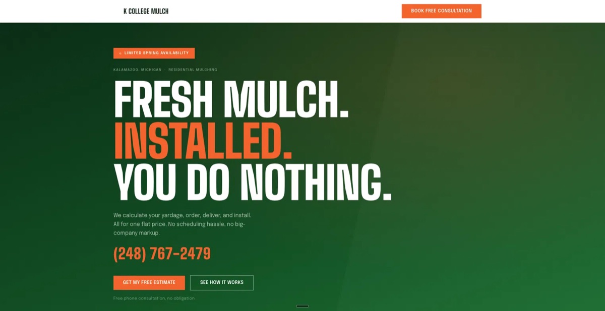 College Mulch website